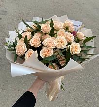 Букет Кремовые розы Латте в Базарный Сызган