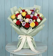 Букет цветов из:  Розы #REPLACE_PRED# Базарный Сызган