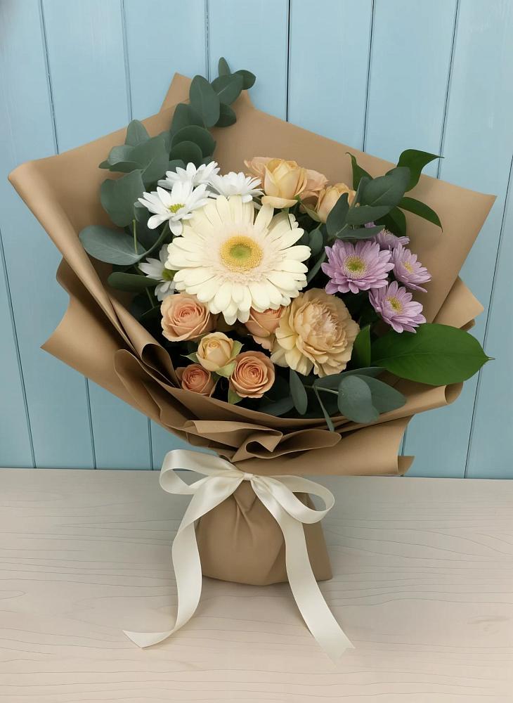 Букет цветов из: Герберы и Хризантемы в Базарный Сызган