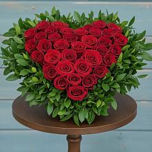 Цветочная композиция из Розы в виде сердца #REPLACE_PRED# Базарный Сызган