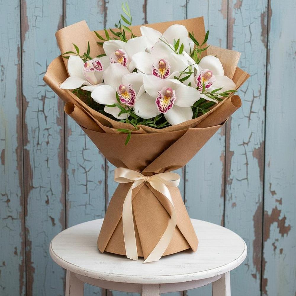 Букет цветов из: Орхидеи и Розы в Базарный Сызган