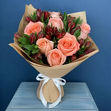 Букет цветов из:  Розы и Альстромерии в Базарный Сызган