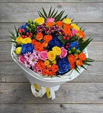 Букет цветов из:  Розы и Хризантемы в Базарный Сызган