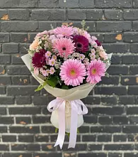 Букет цветов из:  Герберы и Хризантемы #REPLACE_PRED# Базарный Сызган