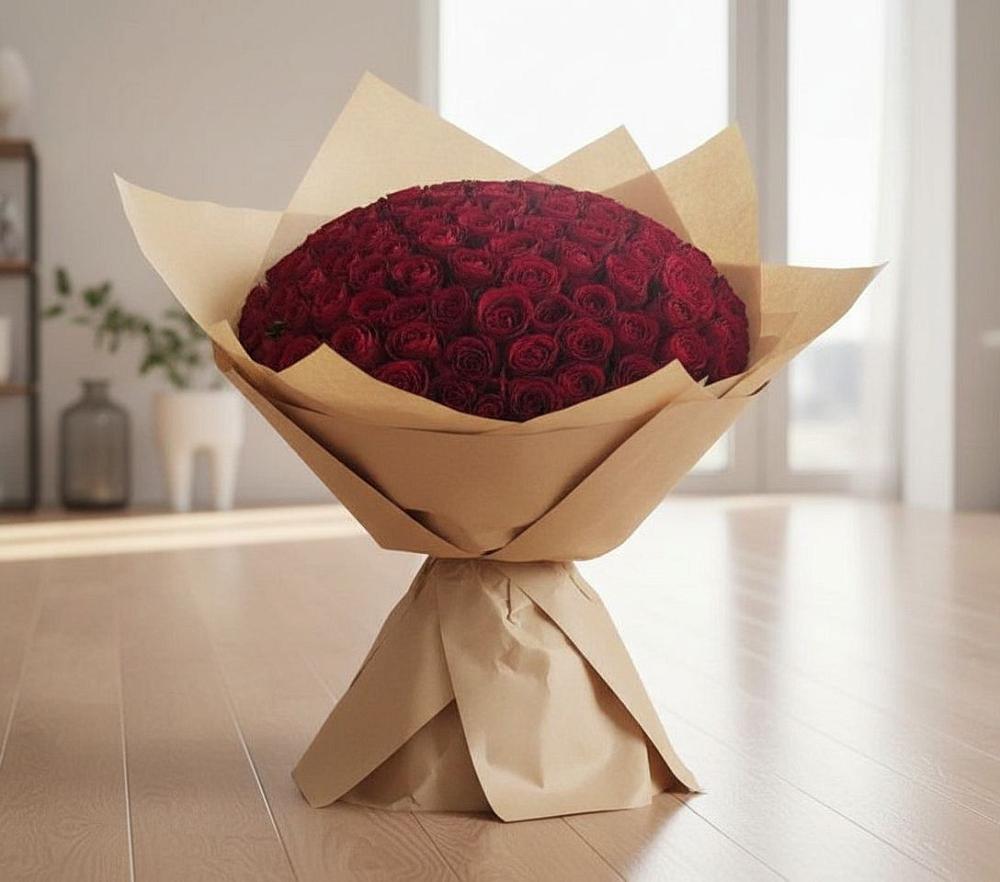 Букет 101 Красная роза в Базарный Сызган