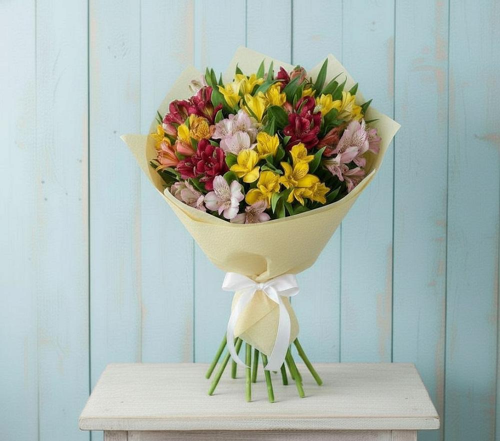 Букет цветов из: Альстромерии в Базарный Сызган