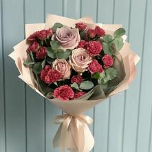 Букет цветов из:  Гвоздики и Розы в Базарный Сызган