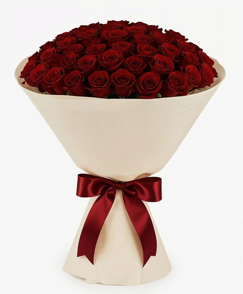 Букет 101 Бордовая роза Блэк Бакарра в Базарный Сызган