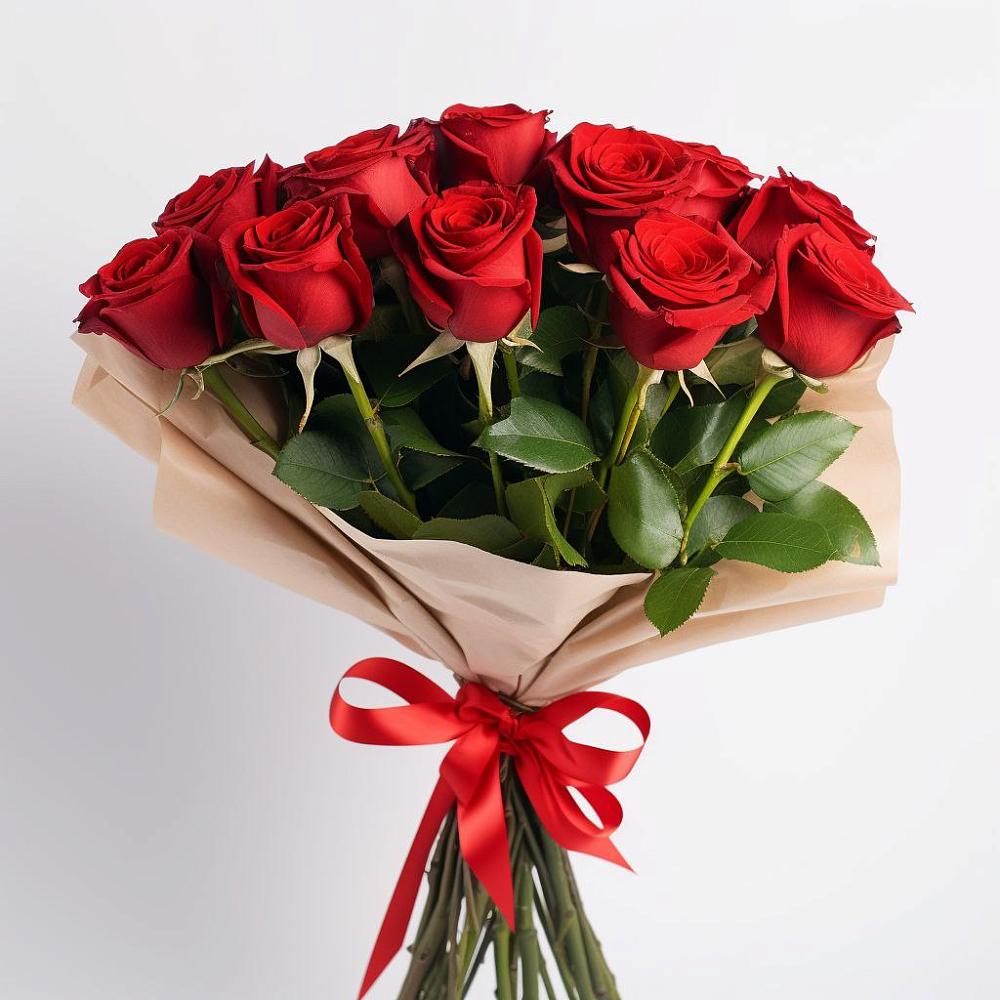 Букет 11 Красных роз Эдлесс Лав в Базарный Сызган