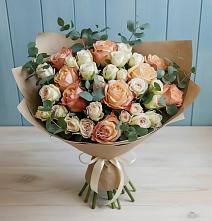 Букет цветов из:  Альстромерии и Розы #REPLACE_PRED# Базарный Сызган