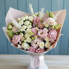Букет цветов из:  Альстромерии и Розы в Базарный Сызган